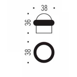 COLOMBO DESIGN TÜRSTOPPER SCHWARZER GUMMIRING