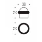 COLOMBO DESIGN TOPES DE PUERTA ANILLO DE GOMA NEGRO
