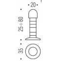 COLOMBO DESIGN TTAPONES DE PUERTAS TOPES DE GOMA NEGRA AJUSTABLES