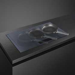 SMEG HOBD182DG INDUCTION HOB WITH INTEGRATED HOOD 83 CM AESTHETIC LINEA NEPTUNE GREY