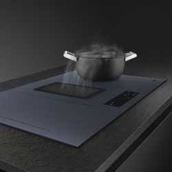 SMEG HOBD182DG INDUCTION HOB WITH INTEGRATED HOOD 83 CM AESTHETIC LINEA NEPTUNE GREY