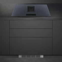 SMEG HOBD182DG INDUCTION HOB WITH INTEGRATED HOOD 83 CM AESTHETIC LINEA NEPTUNE GREY
