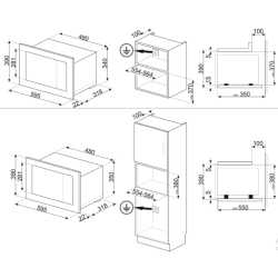 FOUR MICROONDES AVEC GRILL ÉLECTRIQUE SMEG FMI320X