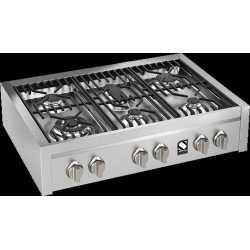 TABLE DE CUISSON À GAZ À POSER STEEL SÉRIE GENESI 90 G9-6 ACIER INOX 90 CM