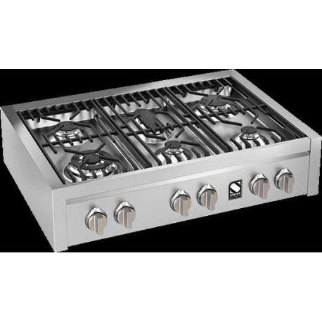 TABLE DE CUISSON À GAZ À POSER STEEL SÉRIE GENESI 90 ACIER INOX 90 CM