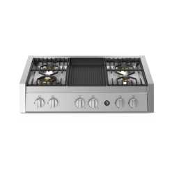 TABLE DE CUISSON À GAZ À POSER STEEL CUCINE SÉRIE GENESI 4 BRÛLEURS + GRILLE