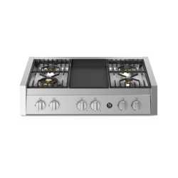 TABLE DE CUISSON À GAZ À POSER STEEL CUCINE SÉRIE GENESI 4 BRÛLEURS + FRYTOP