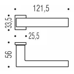 COLOMBO ZERO EVOLUTION DOOR HANDLES PAIR DESIGN ELLESSE