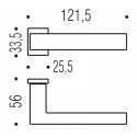 COLOMBO ZERO EVOLUTION DOOR HANDLES PAIR DESIGN ELLESSE