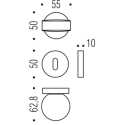 COLOMBO DESIGN DOOR HANDLES PAIR MAPO SERIES ON ROSE MADE IN ITALY