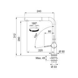 FRANKE ACTIVE TWIST EINHAND SPÜLTISCHMISCHER SCHWARZ MATT