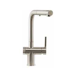 FRANKE ACTIVE TWIST SINGLE LEVER SINK MIXER TAP WITH PULL OUT SPRAY OPTICAL STEEL