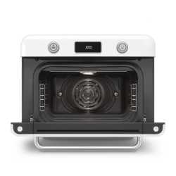 SMEG MINI FOUR COMBINE' VAPEUR POSE LIBRE ESTHÉTIQUE 50's STYLE BLANC