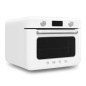SMEG KOMBI-TISCH DAMPFBACKOFEN ÄSTHETIK 50's STYLE WEISS