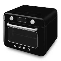 SMEG KOMBI-TISCH DAMPFBACKOFEN ÄSTHETIK 50's STYLE SCHWARZ