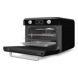 SMEG MINI FOUR COMBINE' VAPEUR POSE LIBRE ESTHÉTIQUE 50's STYLE NOIR