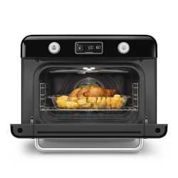 SMEG KOMBI-TISCH DAMPFBACKOFEN ÄSTHETIK 50's STYLE SCHWARZ