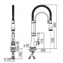 NOBILI CHARLIE ROBINET MITIGEUR MONOCOMMANDE AVEC DOUCHETTE EXTRACTIBLE BRONZE