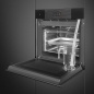 SMEG SO6104APB3 EINBAU KOMPAKT-MIKROWELLEN BACKOFEN DESIGNLINIE LINEA PURE BLACK