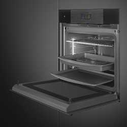SMEG SO6104APB3 COMBI MICROWAVE OVEN LINEA AESTHETIC PURE BLACK