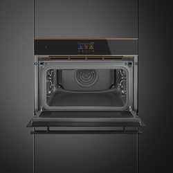 SMEG SO4604M2PNR EINBAU-KOMPAKT MIKROWELLENBACKOFEN DOLCE STIL NOVO 45 CM