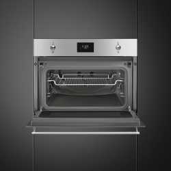 SMEG SO4301M0X MIKROWELLE + GRILL H 45 CM DESIGNLINIEN CLASSICI EDELSTHAL