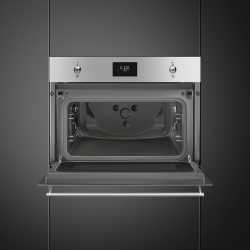 SMEG SO4301M0X MIKROWELLE + GRILL H 45 CM DESIGNLINIEN CLASSICI EDELSTHAL