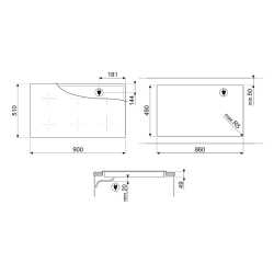 PIANO COTTURA INDUZIONE SMEG SIM3964MB VETROCERAMICA
