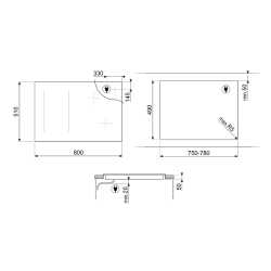 SMEG SIM3864MB INDUKTIONSKOCHFELD MATT SCHWARZ 80 CM