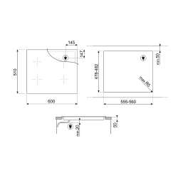 ENCIMERA DE INDUCCIÓN SMEG SIM3644MB 60 CM NEGRO MATE