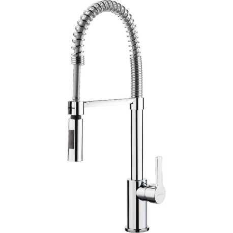 SMEG MID5CR SINGLE LEVER KITCHEN SINK MIXER TAP WITH PULL OUT SPRAY CHROME