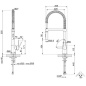 SMEG MID5CR MISCELATORE MONOCOMANDO CON DOCCETTA ESTRAIBILE CROMATO