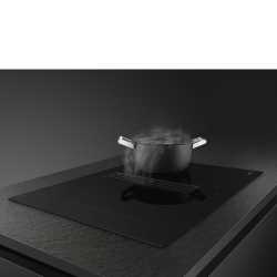 SMEG HOBD472D2 INDUCTION HOB WITH INTEGRATED HOOD BLACK 70 CM