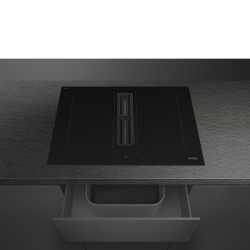 SMEG HOBD472D2 INDUCTION HOB WITH INTEGRATED HOOD BLACK 70 CM