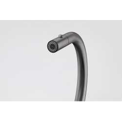 FRANKE MYTHOS MASTERPIECE ROBINET MITIGEUR MONOCOMMANDE AVEC DOUCHETTE EXTRACTIBLE ACIER INOX ANTHRACITE