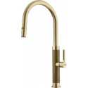 FRANKE MYTHOS MASTERPIECE EINHAND SPÜLTISCHMISCHER MIT VERSTELLBARER BRAUSE EDELSTAHL GOLD