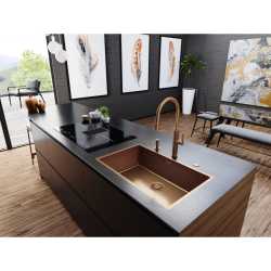FRANKE MYTHOS MASTERPIECE SINGLE LEVER SINK MIXER TAP STAINLESS STEEL COPPER