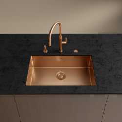 FRANKE MYTHOS MASTERPIECE SINGLE LEVER SINK MIXER TAP STAINLESS STEEL COPPER