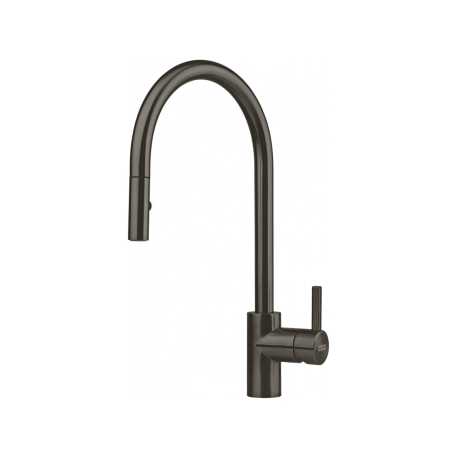 FRANKE MYTHOS EOS NEO ROBINET MITIGEUR MONOCOMMANDE AVEC DOUCHETTE EXTRACTIBLE ACIER INOX ANTHRACITE