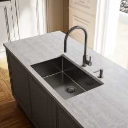 FRANKE MYTHOS EOS NEO SINGLE LEVER SINK MIXER TAP STAINLESS STEEL ANTHRACITE