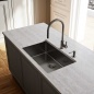 FRANKE MYTHOS EOS NEO ROBINET MITIGEUR MONOCOMMANDE AVEC DOUCHETTE EXTRACTIBLE ACIER INOX ANTHRACITE