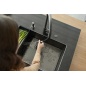 FRANKE MYTHOS EOS NEO ROBINET MITIGEUR MONOCOMMANDE AVEC DOUCHETTE EXTRACTIBLE ACIER INOX ANTHRACITE