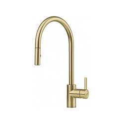 FRANKE MYTHOS EOS NEO EINHAND SPÜLTISCHMISCHER MIT VERSTELLBARER BRAUSE EDELSTAHL GOLD
