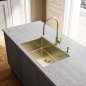 FRANKE MYTHOS EOS NEO ROBINET MITIGEUR MONOCOMMANDE AVEC DOUCHETTE EXTRACTIBLE ACIER INOX GOLD
