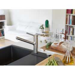 FRANKE MYTHOS TAROS NEO SINGLE LEVER SINK MIXER TAP SATIN STAINLESS STEEL