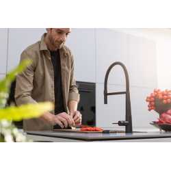 FRANKE ICON SEMI-PRO SINGLE LEVER SINK MIXER TAP BLACK MATT