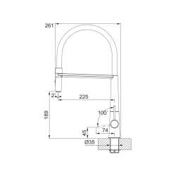 FRANKE ICON SEMI-PRO SINGLE LEVER SINK MIXER TAP BLACK MATT