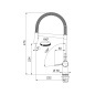 FRANKE ACTIVE SEMI PRO ROBINET MITIGEUR MONOCOMMANDE AVEC DOUCHETTE DOUBLE JETS CHROME