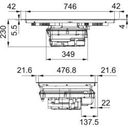 FRANKE MARIS FMA 8391 HI PIANO INDUZIONE CON CAPPA INTEGRATA 83 CM NERO/INOX