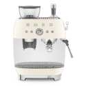 SMEG ESPRESSO COFFEE MACHINE  WITH GRINDER CREAM 50'S STYLE